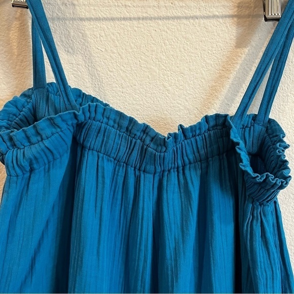 Sundry spag strap jumpsuit blue size 1 made with organic cotton wide leg - Picture 11 of 14